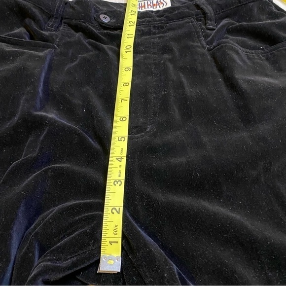 Vintage Bill Blass Jeans Velvet Straight Leg Trousers, Black, Size 14 - Picture 5 of 8